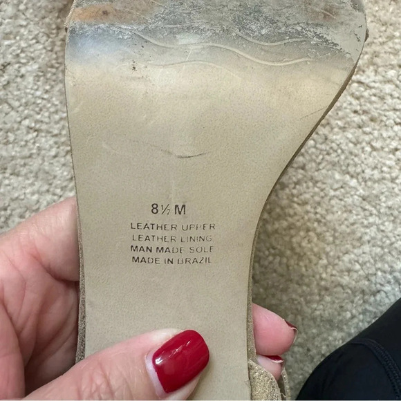 ABLE Elizabeth Ankle Strap Heel in Gold Metallic - Picture 7 of 8